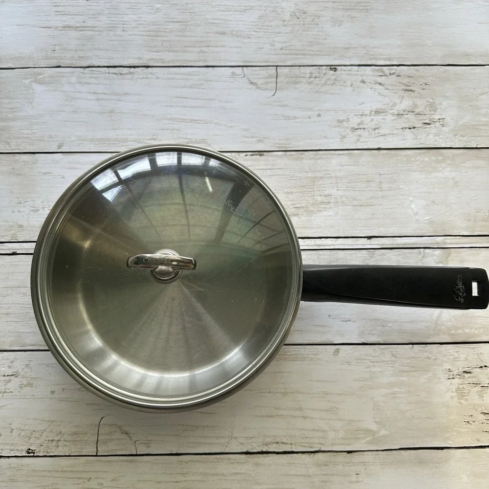 5 Piece Lifetime T304 Stainless Steel Custom Designed Pans 3 Pans LIDS NOT ORIGI